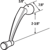 Prime-Line Diecast Pella Window Crank Handle, 3/8 In. Special Deep Spline Socket, Champagne Single Pack H 3958